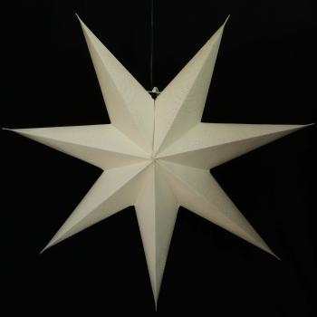 Preview: Circles BIG Batic Creme  - Faltbarer Leuchtstern, Weihnachtsstern aus Papier mit 5 Zacken, 70 cm